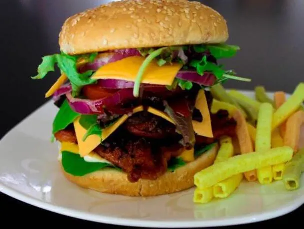 Grillet kyllingeburger